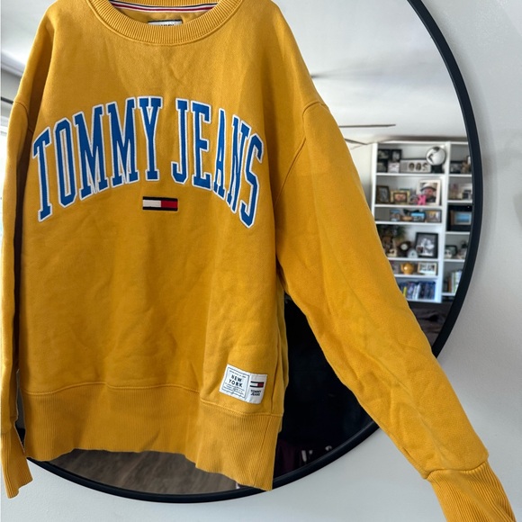 Tommy Hilfiger Other - Tommy Hilfiger Collegiate Logo Yellow Crewneck Sweatshirt Unisex Size Small